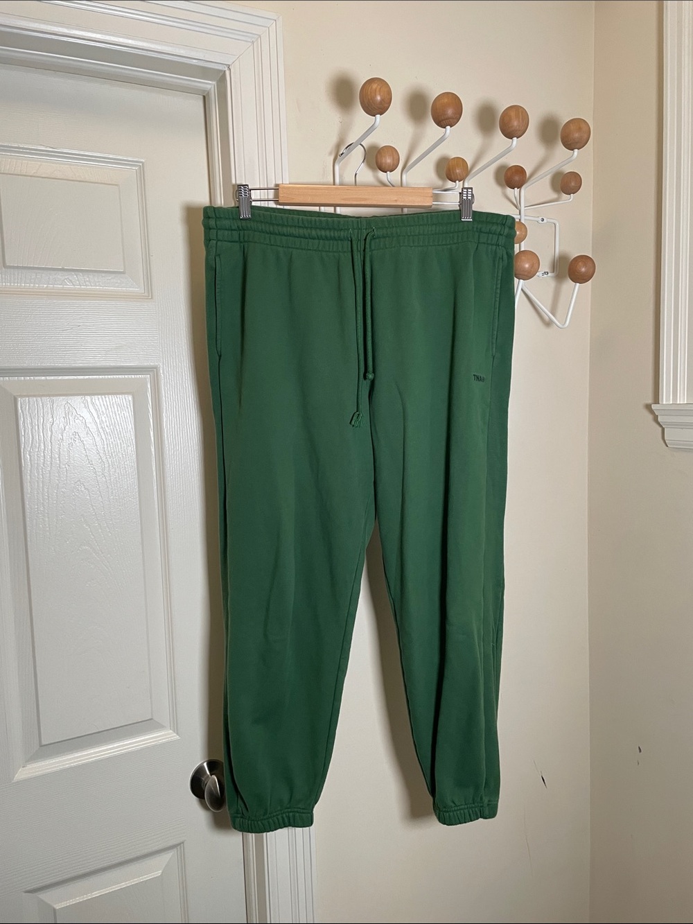 Aritzia - TNA Terry Fleece Swetfleece Pants - Green - XL